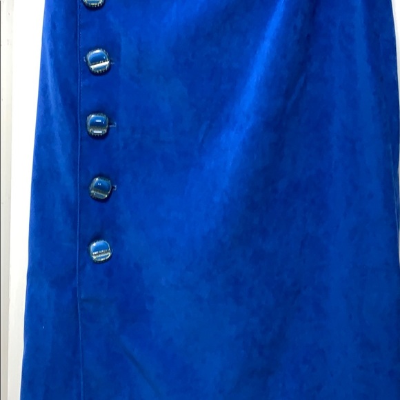 Vintage hand made skirt faux wrap - velvet like - Picture 3 of 16